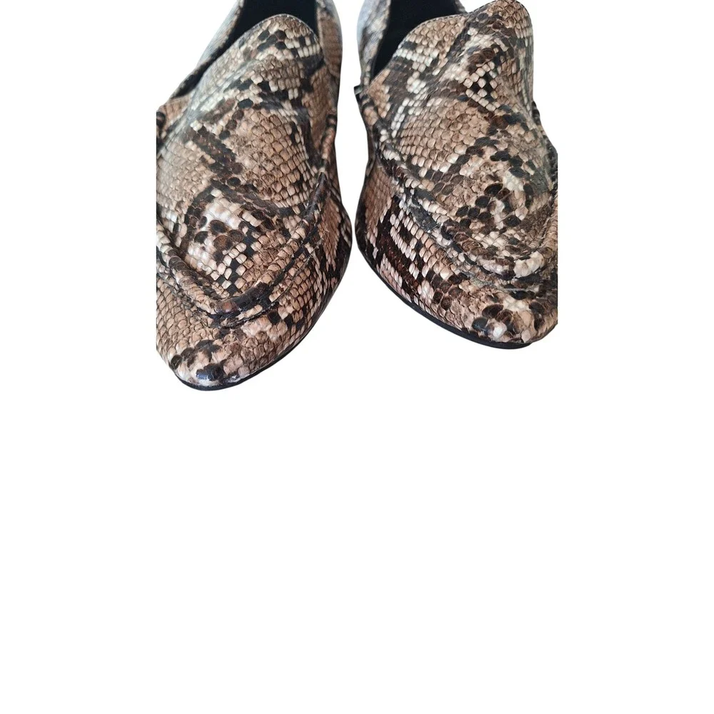 Jeffrey Campbell Snakeskin Studded Pointed Toe Loafers Brown Black Mens 8M
